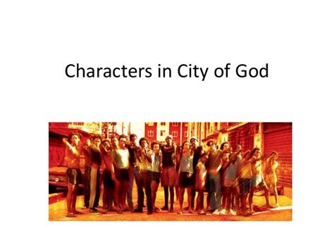 city of god characters|city of god character list.